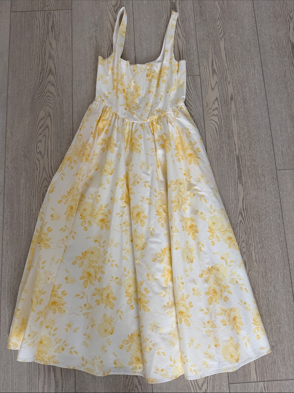 Girls' Yellow Floral Sundress - Sleeveless Summer Dress